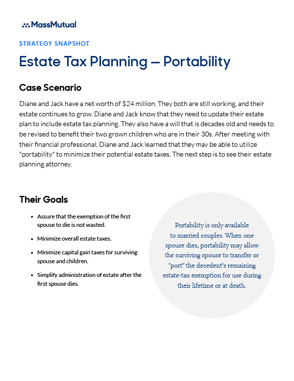 Estate Tax Planning - Portability