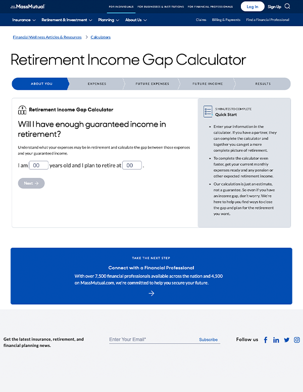 Retirement Calculator - MassMutual